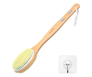 Metene Bamboo Shower Body Exfoliating Brush, Bath Back Cleaning Scrubber with Long Handle at Walmart Only $8.99 (reg $19.99)