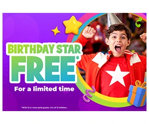 Free Birthday Star Party at Chuck E. Cheese