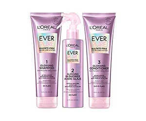 Free L’Oreal Paris EverPure Glossing Shampoo, Conditioner and In-Shower Acidic Glaze