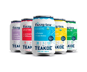 Free can of Fizzy Tea from TEAKOE