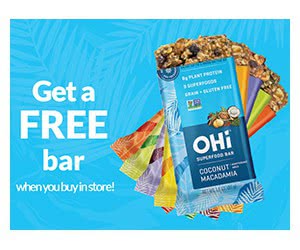 Free OHi Superfood Bar Sample