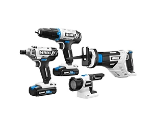 HART 20 Volts 4-Tool Battery-Powered Combo Kit at Walmart Only $149 (reg $170)