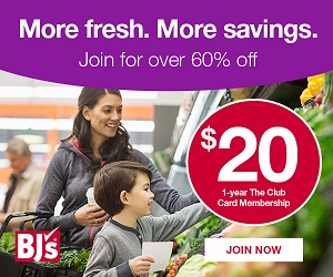 Get a BJ’s Club Card Membership for Only $20 and Save Big