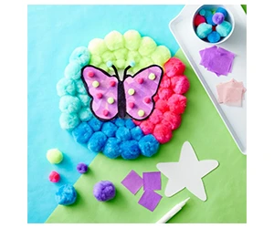 Join Michaels for a Pom-Pom Butterfly Wreaths Craft Event!