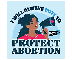 Stand Up for Abortion Rights: Pledge to Vote and Get a Free Sticker!