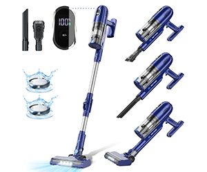 PrettyCare Lightweight Stick Cordless Vacuum Cleaner for Pet Hair Carpet Hard Floor Vacuum Cleaner P1 at Walmart Only $89.99 (reg $369.99)