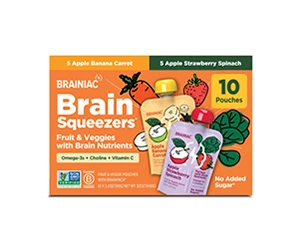 Get a FREE Box of Brainiac® Brain Squeezers Fruit & Veggies Variety Pack Applesauce!