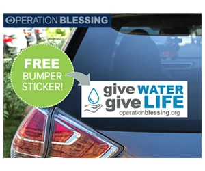 Receive a FREE Give Water Give Life Sticker!