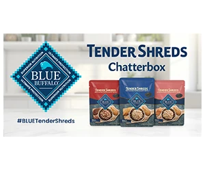 Free BLUE Tender Shreds for 240 Lucky Dog Parents!