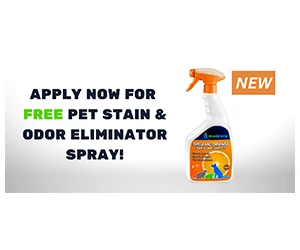 Free Sample of EcoStrong Organic Orange Pet Stain & Odor Eliminator!