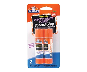 Elmer's Disappearing Purple Washable School Glue Sticks, 2 Count at Walmart Only $0.50 (reg $1.37)