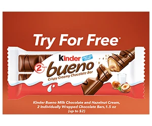 Free Kinder Bueno Chocolate Bar Available!