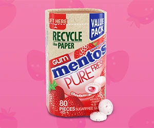 Free Mentos Strawberry Gum for 2,500 Ripple Street Members!