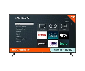 65” onn. 4K UHD Roku Smart TV Now $298 at Walmart!