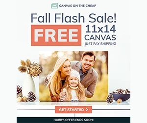 FREE 8x8, 12x12, or 11x14 Photo Canvas from Canvas On The Cheap—Just Pay Shipping & Handling