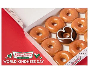 Free Dozen Original Glazed® Doughnuts on World Kindness Day!