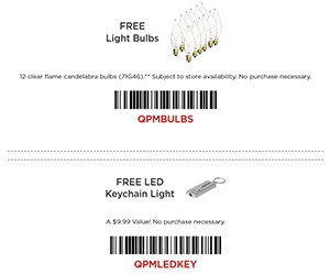 Free Candelabra Light Bulbs and LED Keychain Light at Lamps Plus!