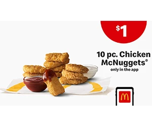 Get 10 Chicken McNuggets® for Just $1 at McDonald's!