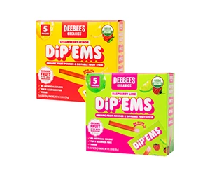 Free DeeBee's Dip’Ems Organic Fruit Snacks - Claim Your Free Box!