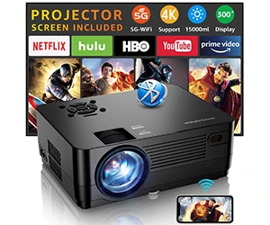 ROCONIA 4K Support Native 1080P Movie Projector – Only $99.99 at Walmart (Reg $299.99)!