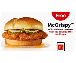 Free McCrispy™ with Your First $1+ Purchase – Download the App!