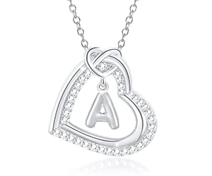 APSVO 14K White Gold Heart Initial Necklace – Only $13.29 at Walmart (Reg. $99.99)!