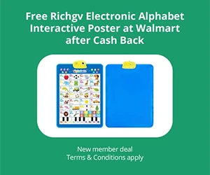 Free Richgv Electronic Alphabet Wall Chart – $12.97 Cashback!