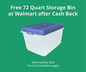 Free Hefty 72 Quart Storage Bin – $15.83 Cashback!