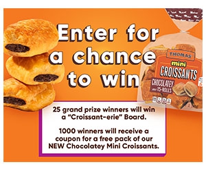 Win Thomas Croissant-erie Board Or Chocolate Mini Croissants Pack