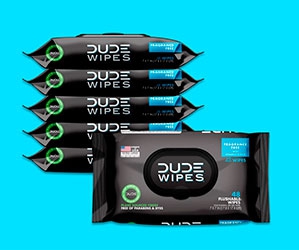 Free DUDE Wipes & Gear